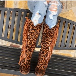 Leopard cowboy boots